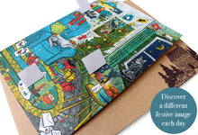 Load image into Gallery viewer, WHOLESALE LISTING Cosy Christmas Advent Calendar Greetings Card RRP £7.50