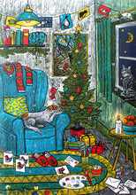 Load image into Gallery viewer, WHOLESALE LISTING Cosy Christmas Advent Calendar Greetings Card RRP £7.50