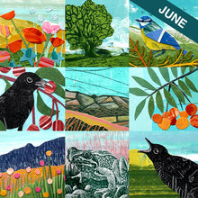 Load image into Gallery viewer, May - Aug Monthly Collages Card Pack