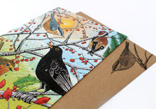 Load image into Gallery viewer, Advent Calendar Card British Birds by Printmaker Molly Lemon for Nature Lovers