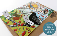 Load image into Gallery viewer, Advent Calendar Card British Birds by Printmaker Molly Lemon for Nature Lovers
