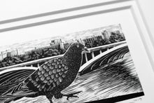 Load image into Gallery viewer, Molly Lemon Wood Engraving Pigeon
