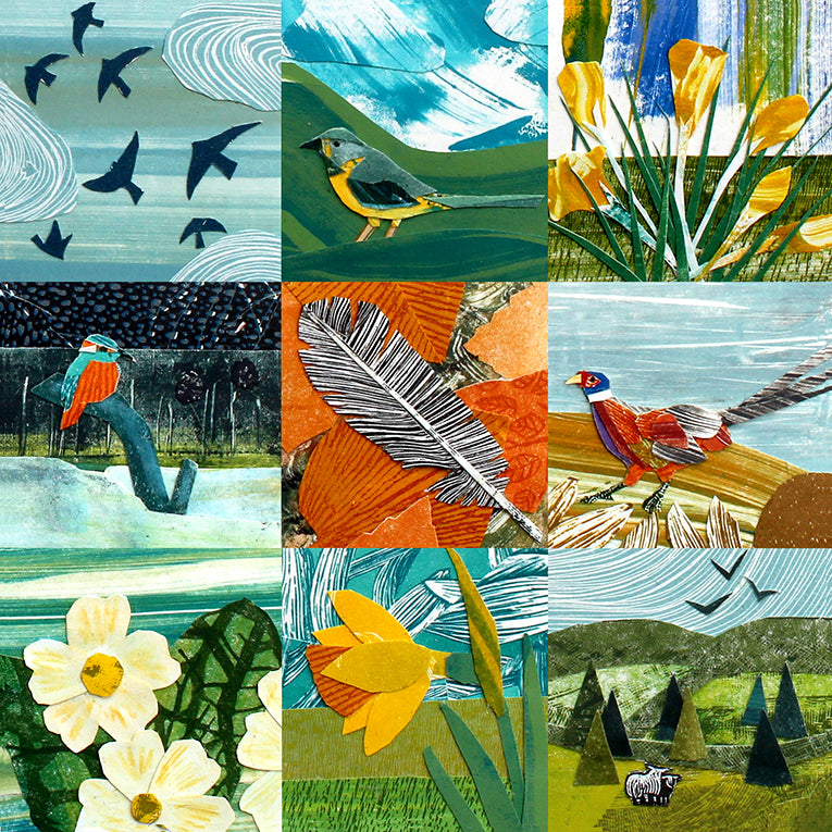 WHOLESALE LISTING February Collages Greetings Card RRP £3