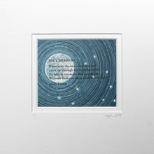 Load image into Gallery viewer, Letterpress Inky Shadows Poem on Moon 2023
