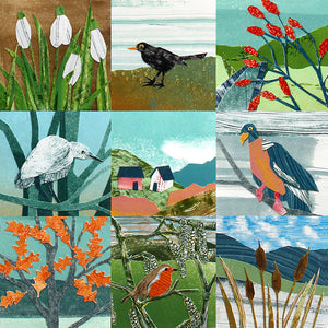 WHOLESALE LISTING January Collages Greetings Card RRP £3