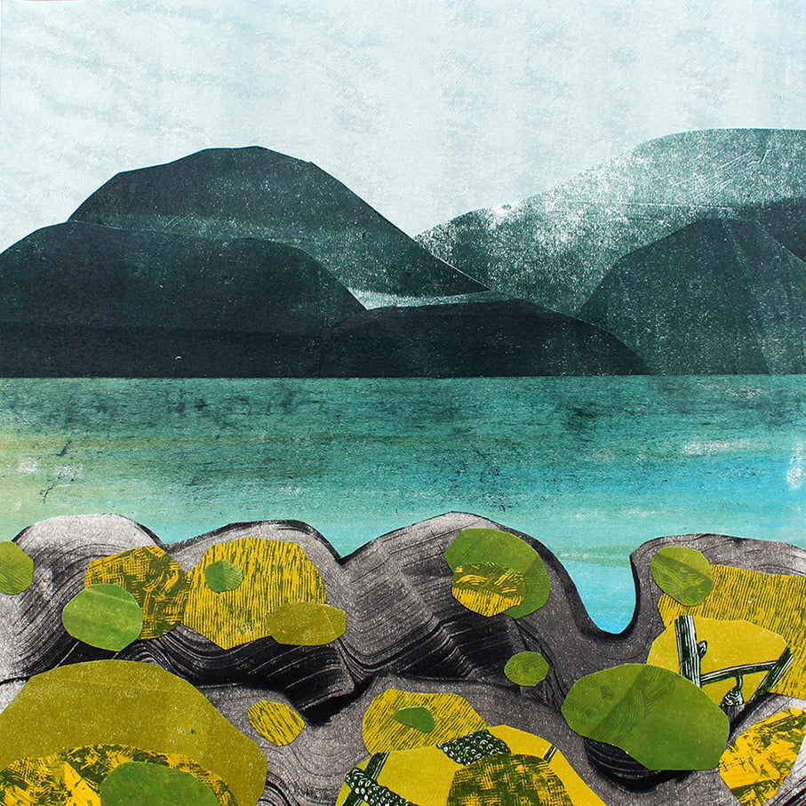 Mawddach Lichen Collage 2024 – Molly Lemon Art