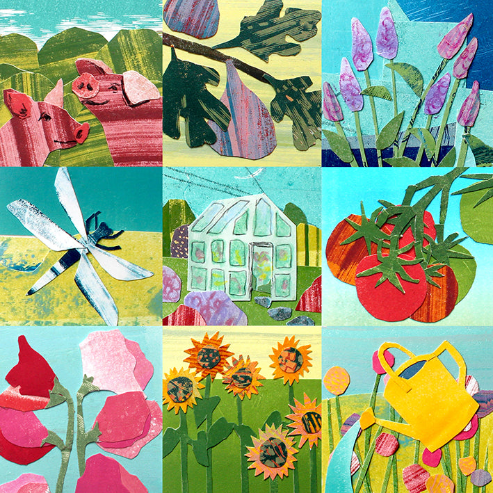 WHOLESALE LISTING July Collages Greetings Card RRP £3