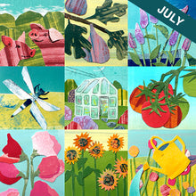 Load image into Gallery viewer, May - Aug Monthly Collages Card Pack
