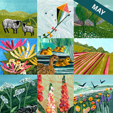 Load image into Gallery viewer, May - Aug Monthly Collages Card Pack
