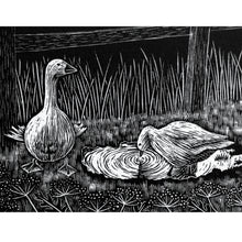 Load image into Gallery viewer, Molly Lemon Wood Engraving Geese

