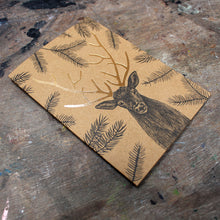 Load image into Gallery viewer, x4 Foiled Stag Cards
