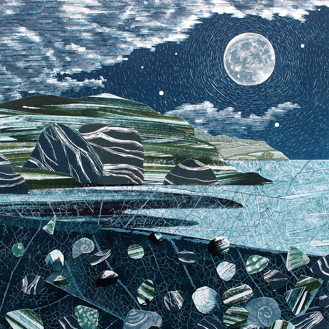 Moonlit Ocean Card – Molly Lemon Art