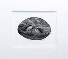 Load image into Gallery viewer, Molly Lemon Wood Engraving Puffins
