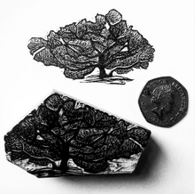 Load image into Gallery viewer, Tree 2017 (my first ever wood engraving)

