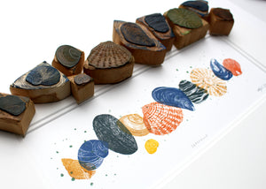 Molly Lemon Wood Engraving Seashells