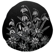 Load image into Gallery viewer, Molly Lemon Wood Engraving Snowdrops
