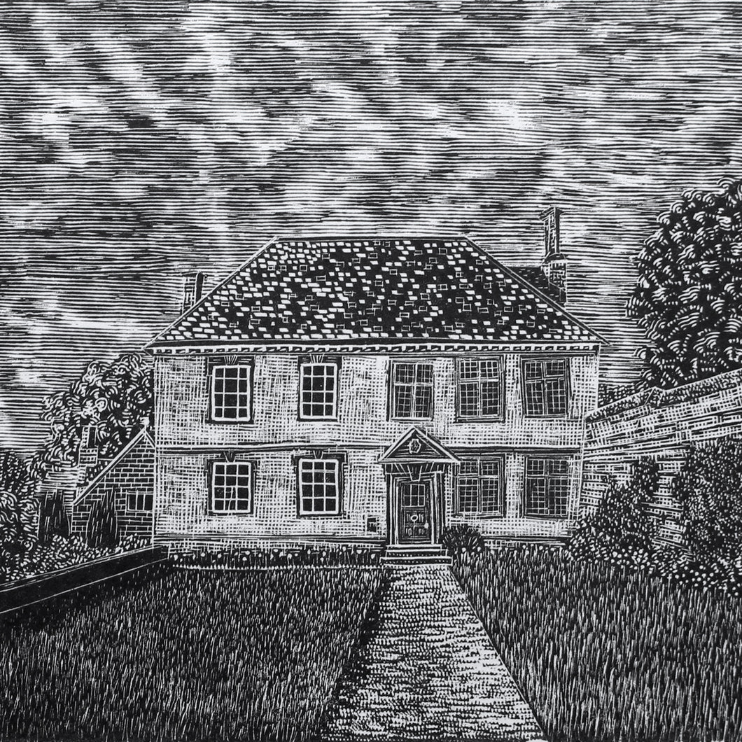 Molly Lemon Wood Engraving Snowshill Manor