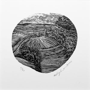 Molly Lemon Wood Engraving Landscape