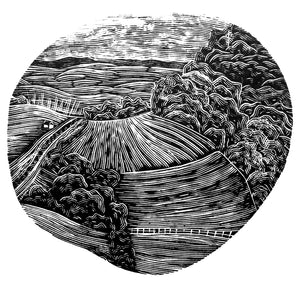 Molly Lemon Wood Engraving Landscape