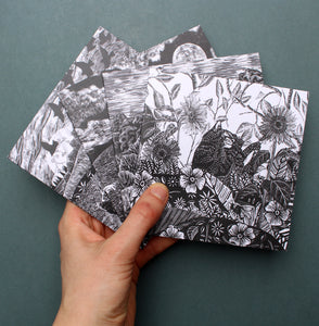 Black and White Collage Card Pack