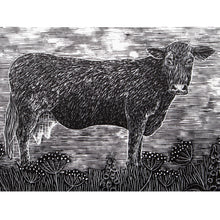 Load image into Gallery viewer, Molly Lemon Wood Engraving Cow
