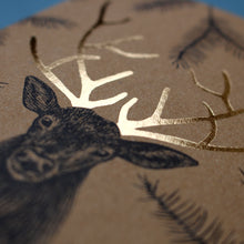Load image into Gallery viewer, x4 Foiled Stag Cards
